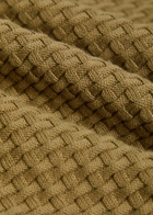 Boss Textured Half-zip Cotton Jumper Khaki