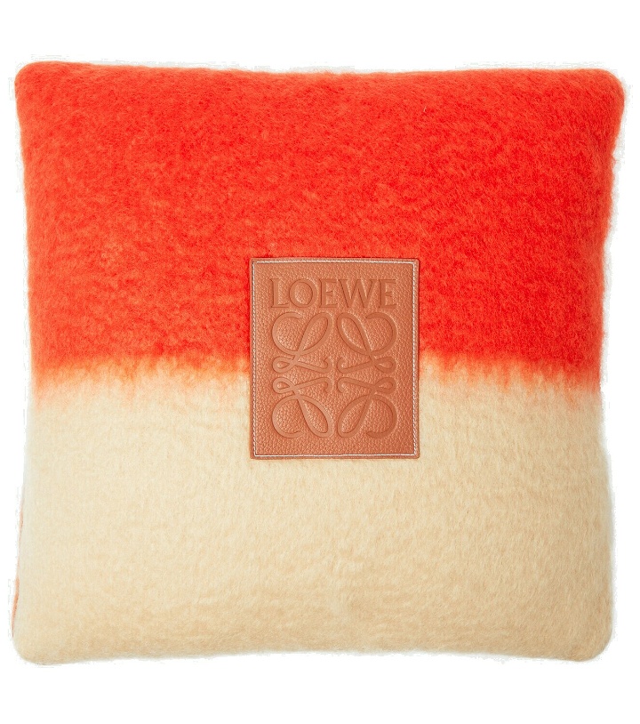 Photo: Loewe Anagram striped wool-blend cushion