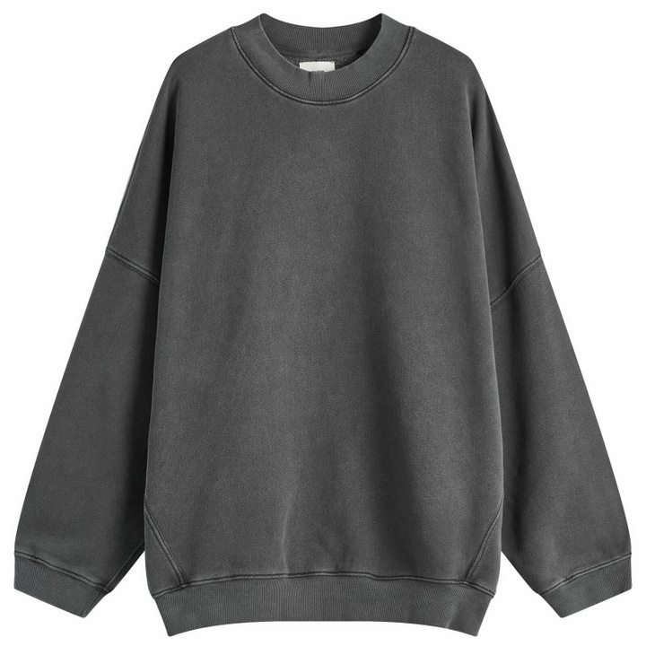 Photo: Joah Brown Women's Oversized Crew Sweatshirt in Washed Black