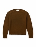 SECOND / LAYER - Distressed Cashmere Sweater - Brown