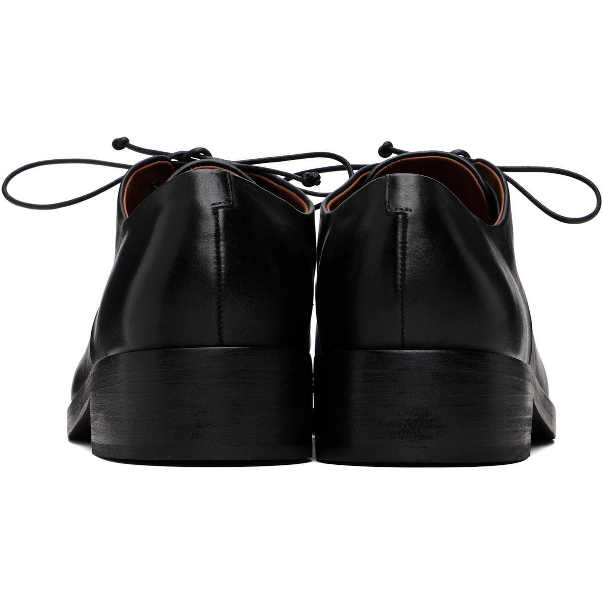 Marsèll Black Gnocco Soft Pebbled Leather Derbys