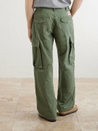 Cherry Los Angeles - Wide-Leg Paint-Splattered Cotton-Ripstop Cargo Trousers - Green
