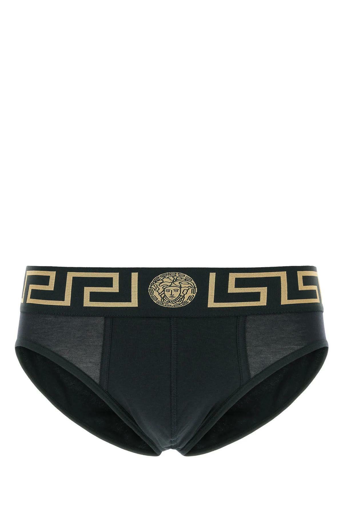 Versace Men White Stretch Cotton Brief main image 0