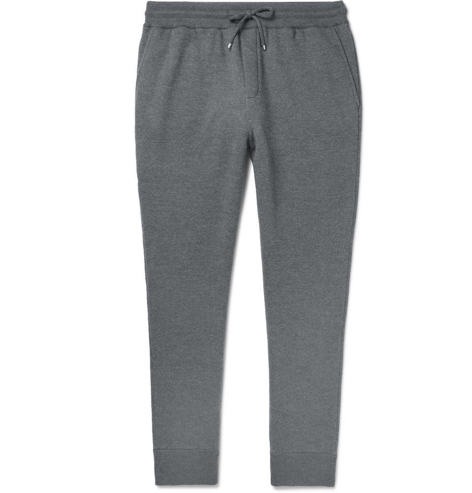 Photo: Dunhill - Tapered Loopback Wool and Cashmere-Blend Sweatpants - Men - Anthracite