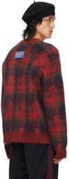 Maison Margiela Red Check Cardigan