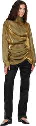 Kiko Kostadinov Gold Jacana Blouse