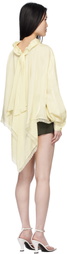 Pushbutton Off-White Two Way Blouse