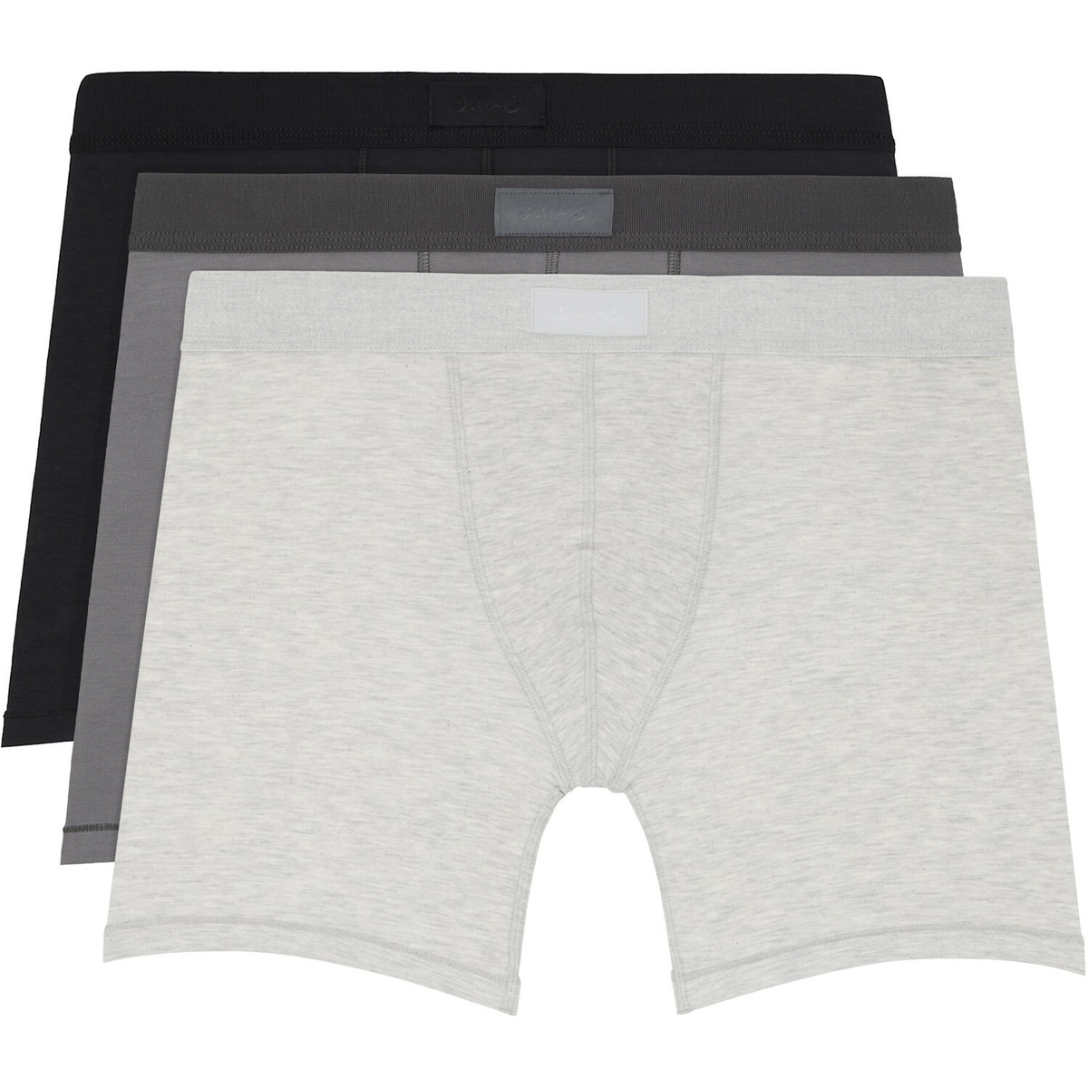 SKIMS Three-Pack Gray SKIMS Cotton 5 Boxer Briefs