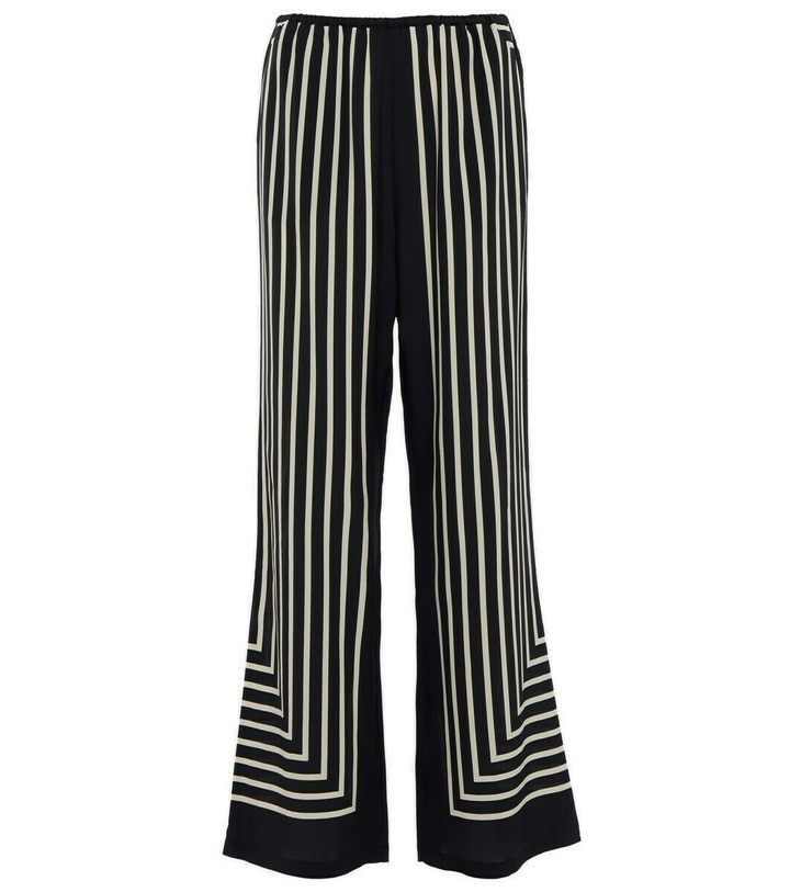 Photo: Toteme Silk jacquard wide-leg pants