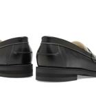 Duke + Dexter Women's Wilde Black & White Pony Penny Loafer in Multi