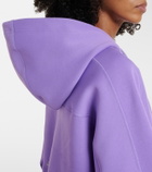 Adidas by Stella McCartney Logo cropped cotton-blend hoodie