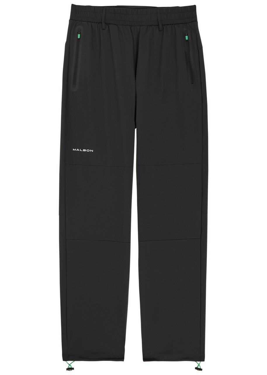 Malbon Performance Logo Stretch-nylon Trousers Black