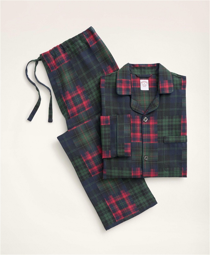 Photo: Brooks Brothers Men's Cotton Flannel Patchwork Pajamas