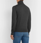 TOM FORD - Mélange Wool Rollneck Sweater - Dark gray