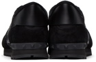 Valentino Garavani Black Camouflage Noir Rockrunner Sneakers