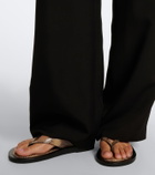 A.Emery Marcelle snake-effect leather thong sandals