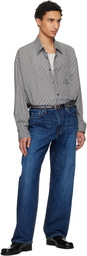 WOOYOUNGMI Black Stripe Over Size Shirt