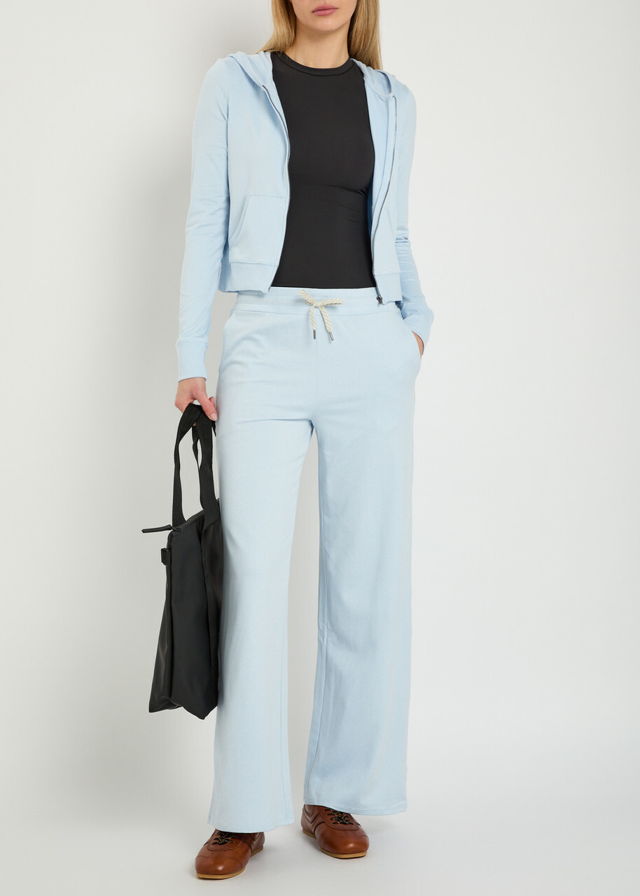 Vuori Halo Essential Wide-leg Jersey Sweatpants Light Blue