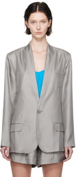 Silk Laundry Gray Miami Blazer