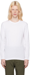 Comme des Garçons Shirt White Crewneck Long Sleeve T-Shirt