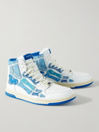 AMIRI - Skel-Top Bandana-Print Canvas and Leather High-Top Sneakers - Blue