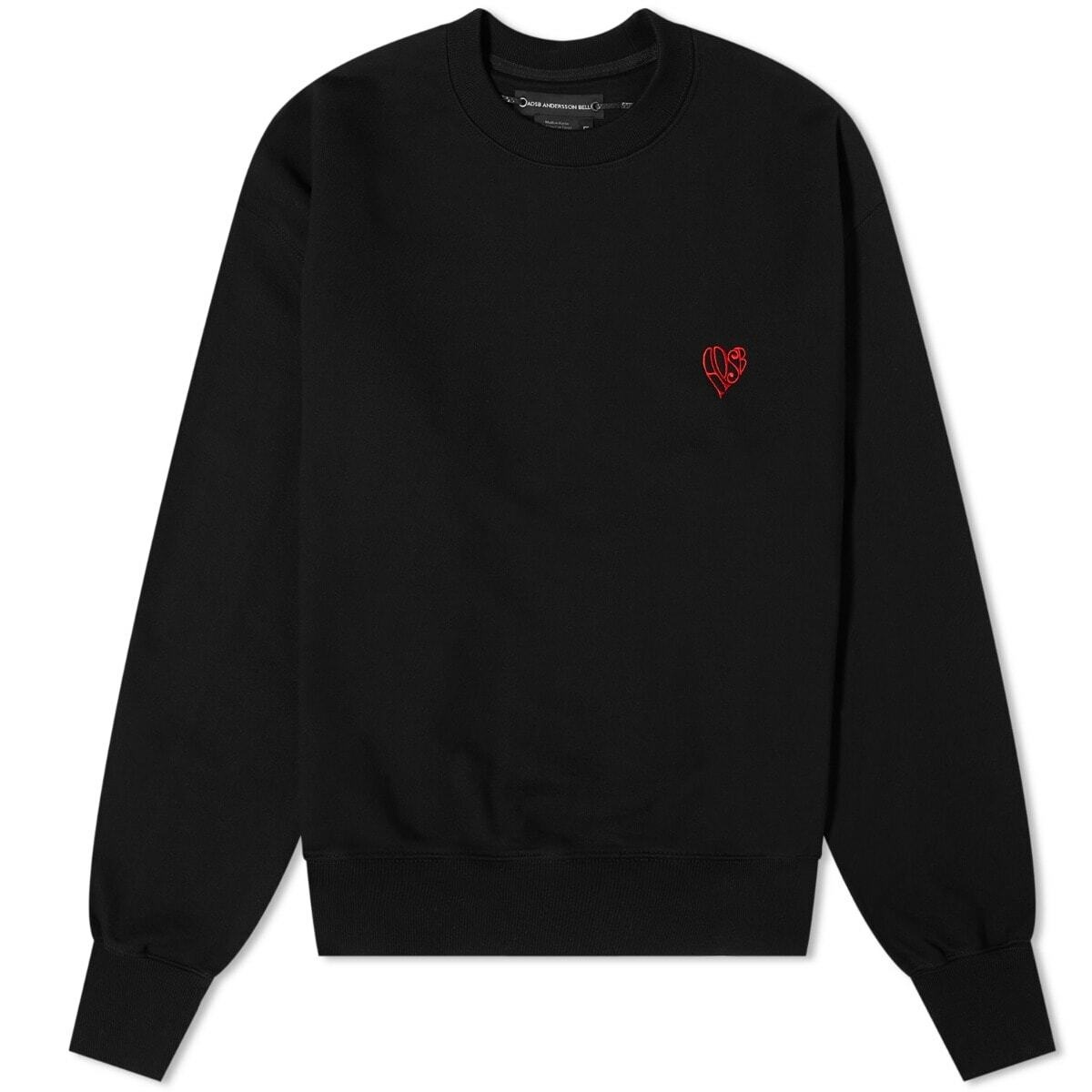 Photo: Andersson Bell Men's ADSB Heart Crew Sweat in Black