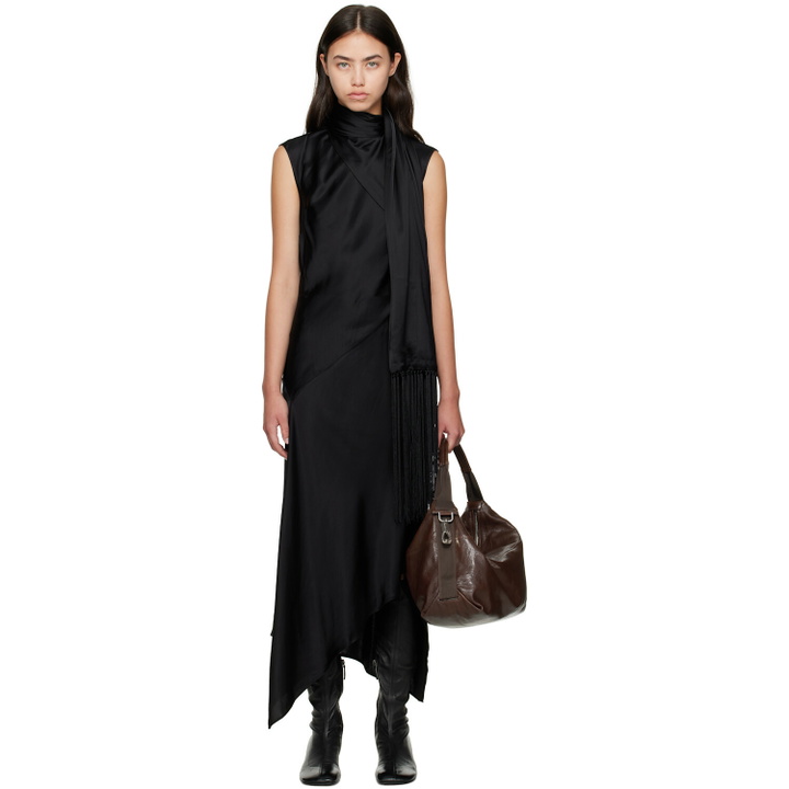 Photo: Acne Studios Black Satin Midi Dress