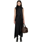 Acne Studios Black Satin Midi Dress