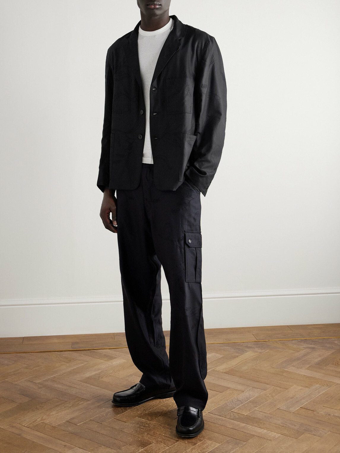 Kardo - Somesh Checked Cotton Blazer - Black