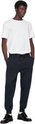 BOSS Navy Drawstring Jersey Cotton Sweatpants