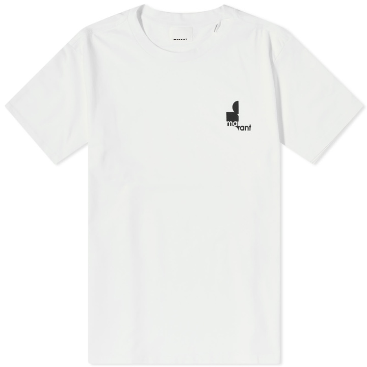 Photo: Isabel Marant Men's Zafferh Small Logo T-Shirt in White