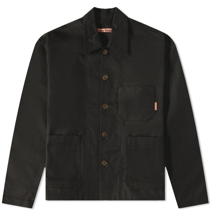 Photo: Acne Studios Men's Okey Twill Pink Label Work Jacket in Black