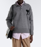 Ami Paris Ami de Coeur wool polo sweater