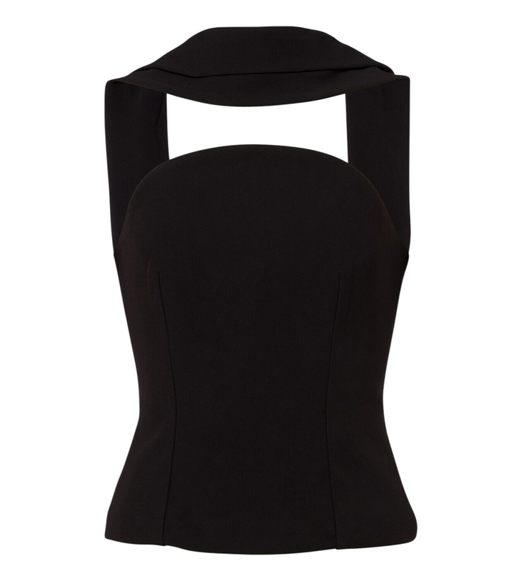 Photo: Roland Mouret Scarf-detail crêpe corset top