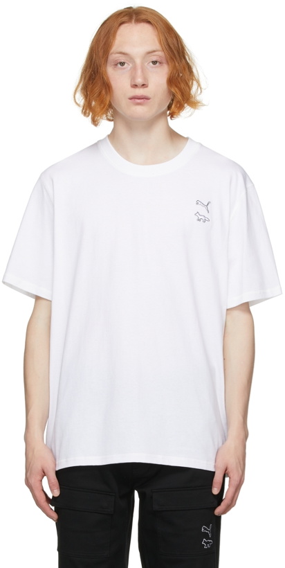 Photo: Maison Kitsuné White Puma Edition Logo T-Shirt