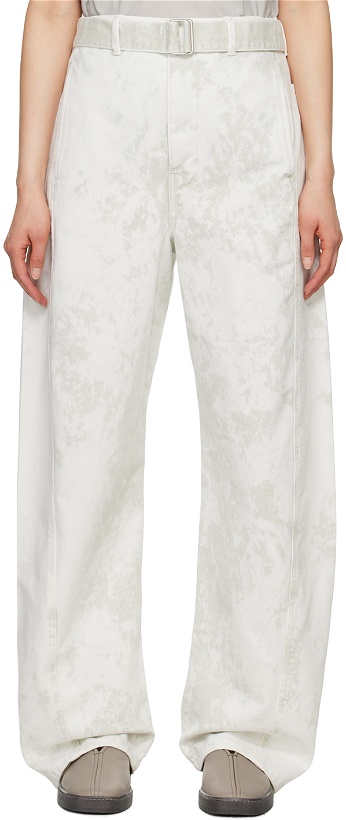 Photo: LEMAIRE Off-White Twisted Belted Jeans