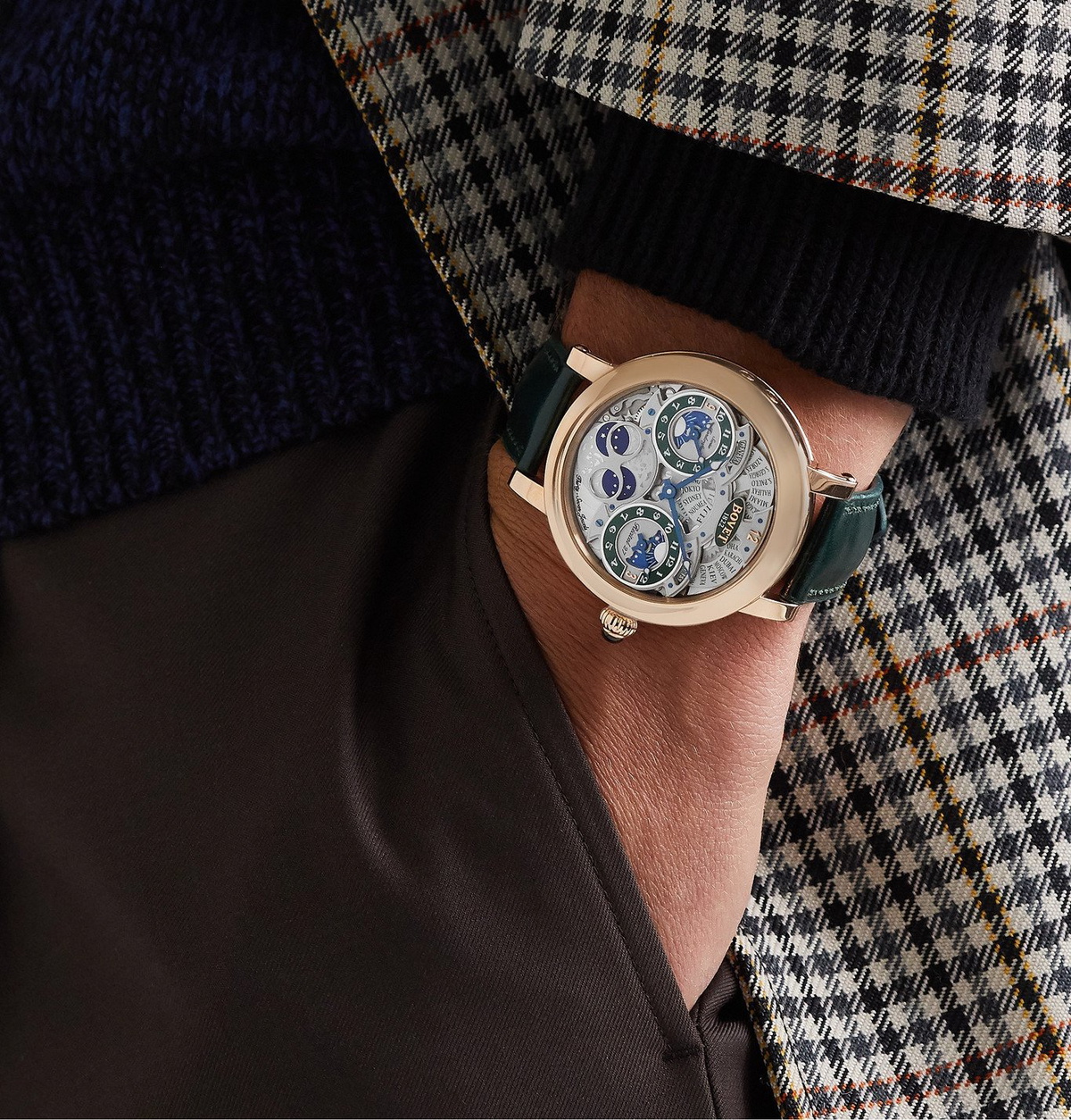 Bovet - Récital 27 Limited Edition Hand-Wound 46mm 18-Karat Red Gold and Leather Watch, Ref. No. R270007 - Green