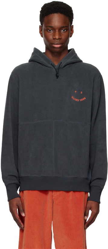 Photo: PS by Paul Smith Gray Happy Hoodie