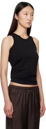 Loulou de Saison Black Poso LDS Cotton Tank Top