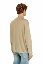 Diesel Linen jumper with faded Phoenix print - Knitwear Mens in Beige