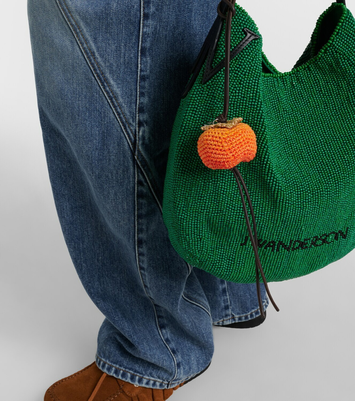 JW Anderson Persimmon crochet bag charm