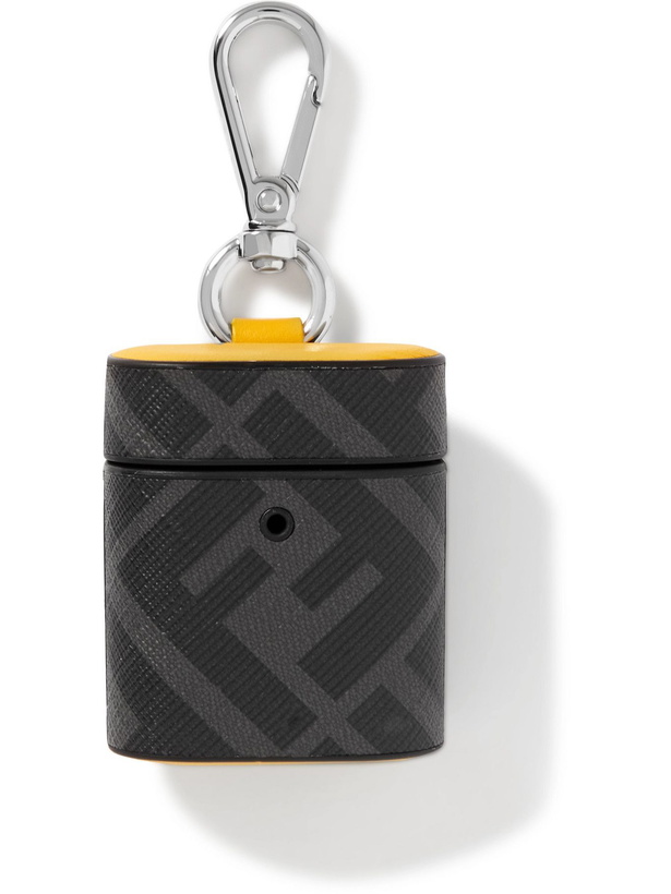 Photo: FENDI - Logo-Print Cross-Grain Leather Airpods Case