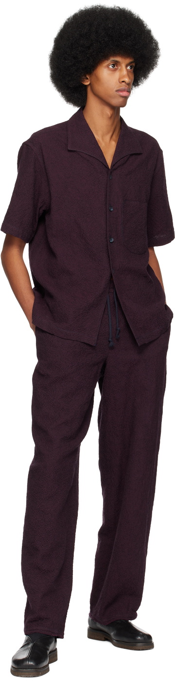 ABAGA VELLI Burgundy Track Trousers