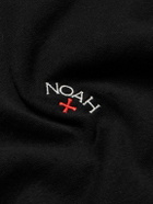 Noah - Logo-Embroidered Cotton-Jersey Zip-Up Hoodie - Black
