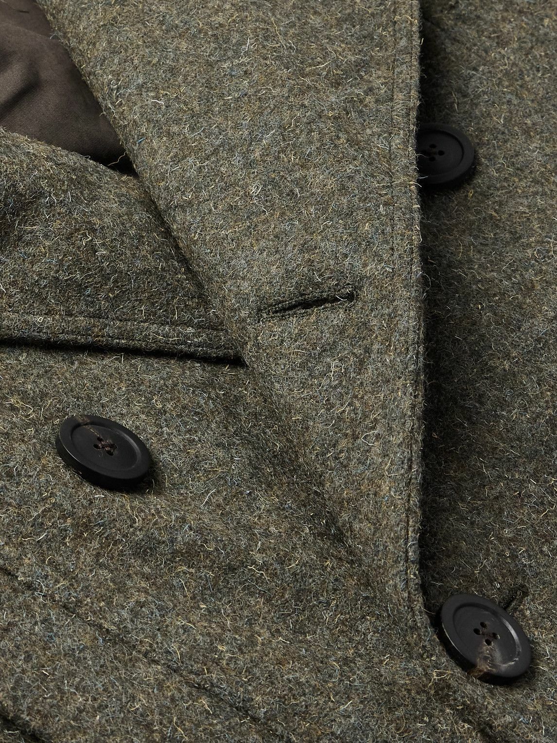 Rick Owens - Officer Double-Breasted Melton Wool Coat - Green Rick