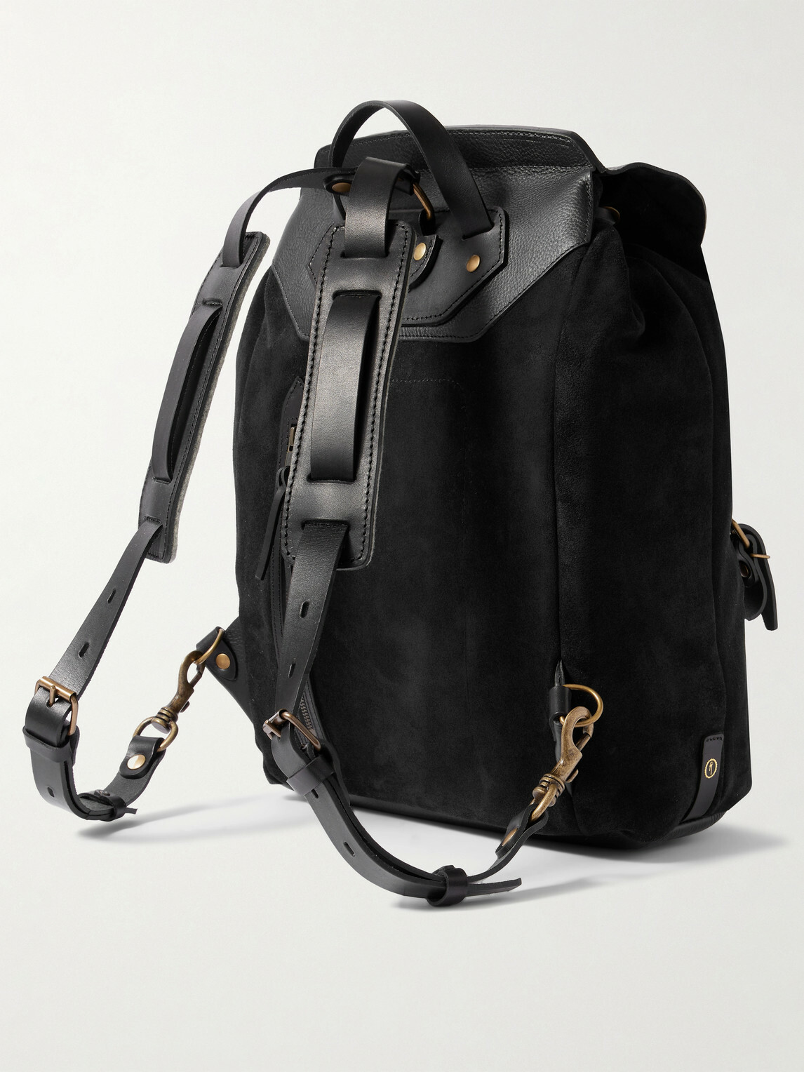 Bleu de Chauffe - Zibeline Suede and Full-Grain Leather Backpack