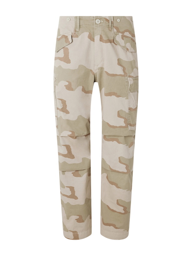 Photo: Aimé Leon Dore - Wide-Leg Camouflage-Print Cotton-Twill Cargo Trousers - Neutrals