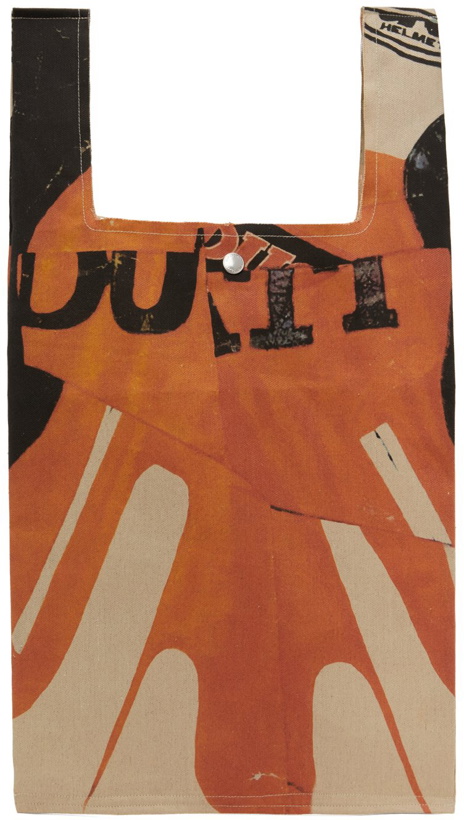 Photo: Our Legacy Orange Biker Print Grocery Bag