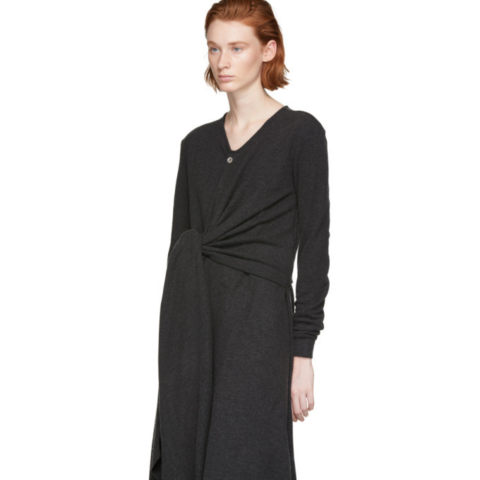 Lemaire Grey Wool Wrap Dress Lemaire
