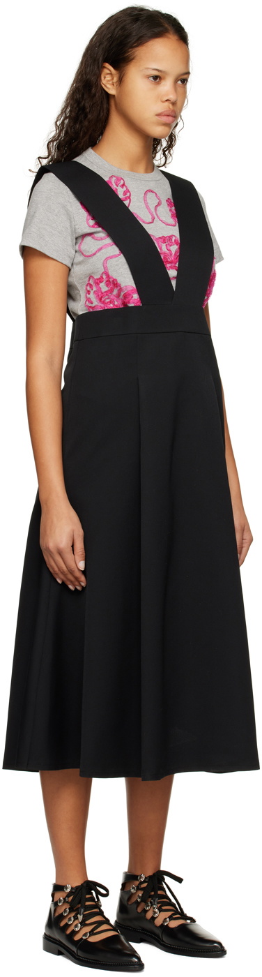 tao Black Flared Midi Skirt
